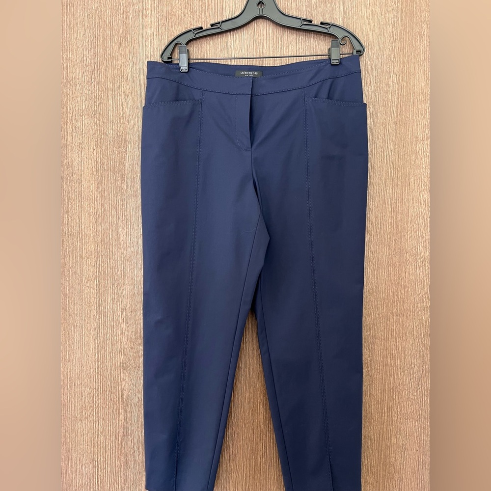 Lafayette 148 New York Navy Ankle Pants